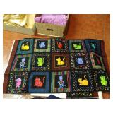 Super Bright, Cat-Themed Cotton Material Set