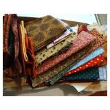 Large Lot Fall Themed Cotton Prints, Quilt Pieces/Blocks w/ a Few Patterns