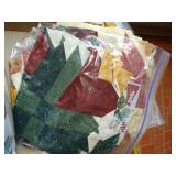 Large Lot Fall Themed Cotton Prints, Quilt Pieces/Blocks w/ a Few Patterns