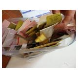 Bin of Sewing Notions: Shears, Zippers, Binding, Etc