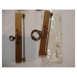 Made in Denmark, Vintage Brass Door Bells & Tapestry Hangers