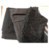 Three Large Cuts of Very Nice Black Cotton Prints, 2-3 Yards Each
