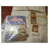 Wire Organizer w/ Crosstitch Kits, Sewing Notions, Hoops, Etc