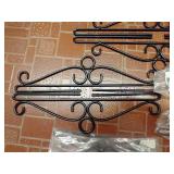 Vintage Scandinavian Black Metal Tapestry Hangers