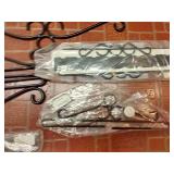 Vintage Scandinavian Black Metal Tapestry Hangers