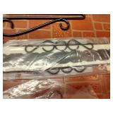 Vintage Scandinavian Black Metal Tapestry Hangers