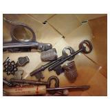 Treasure Trinkets: Vintage Thimbles, Skeleton Keys, Etc