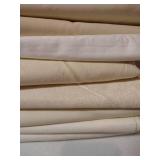 Eight Neutral Cotton Prints, Around 3 Yards Each