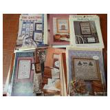 Many Needlepoint Patterns: Samplers, Amish, Antique Country Themes