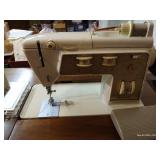 Singer Touch n Sew  700 series w/ Original Desk, Books, Bobbins, Cams, Extra Foot, Etc