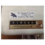 Singer Touch n Sew  700 series w/ Original Desk, Books, Bobbins, Cams, Extra Foot, Etc