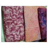 Six Pieces Cotton Fabrics, 2 Yards Each