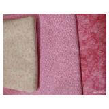 Eight Pink Cotton Fabrics, 2 Yards Each
