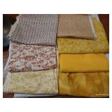 Seven Warm-Toned Cotton Fabrics, 2 Yards Each