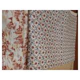 Seven Warm-Toned Cotton Fabrics, 2 Yards Each