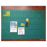 Rotary Cutting Mat with Olfa 45mm Rotary Cutter w/ Blades