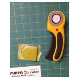 Rotary Cutting Mat with Olfa 45mm Rotary Cutter w/ Blades