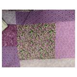 "Turning Twenty" Purple Quilt Topper & Backing Material, Unfinished