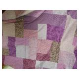 "Turning Twenty" Purple Quilt Topper & Backing Material, Unfinished