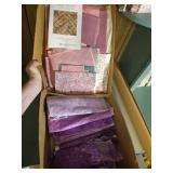 Two Flats of Quilting Pieces, Pinks & Purples