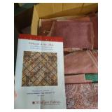 Two Flats of Quilting Pieces, Pinks & Purples