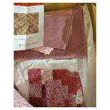 Two Flats of Quilting Pieces, Pinks & Purples