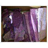 Two Flats of Quilting Pieces, Pinks & Purples
