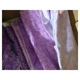 Two Flats of Quilting Pieces, Pinks & Purples