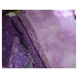 Two Flats of Quilting Pieces, Pinks & Purples