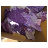 Two Flats of Quilting Pieces, Pinks & Purples