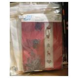 Box of Opened Partial Kits & Patterns w/ Scandinavian Tapestry Holders
