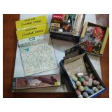 Rubber Stamps, Scissors, Crushed Velvet Crafting Kit, Paints, Etc