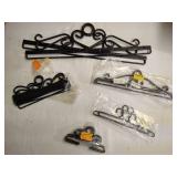 Five Vintage Metal Norwegian-Made Tapestry Hanging Sets