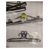 Five Vintage Metal Norwegian-Made Tapestry Hanging Sets