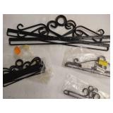 Five Vintage Metal Norwegian-Made Tapestry Hanging Sets