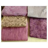 Five Pretty Purple Cotton Cuts of Material, 3-4 Yards Each