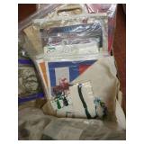 Large Box of Mixed Needleworking Kits, Bell pulls, Tapestry Hangers, Etc.