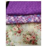 Large Cuts of Floral Fabrics, 4 Yards Each