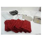 Linen Napkins (12ct) & Serving Dishes