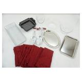 Linen Napkins (12ct) & Serving Dishes