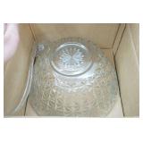 Anchor Hocking 18pc punch bowl set & glass cake stand
