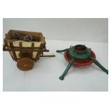 Vintage Decorative Cart & Tree Stand
