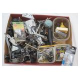 large hardware lot: caster wheels and other hardware