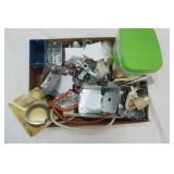 electrical hardware lot: with extension cord and power strip