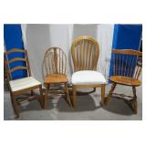 Lot of 4 wooden chairs