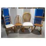 Lot of 4 wooden chairs