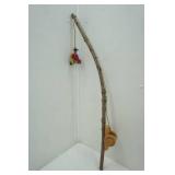 Wooden Stick Fishing Pole, twine, and wooden reel