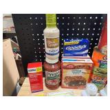 Assorted Food Items and Medicine