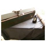 Large Metal Tool Box & 2 Hyd Jacks