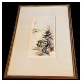 Two Vintage Framed Prints by Ling Fu Yang / Spring Season and Fall Season Framed Vintage Prints by Ling Fu Yang